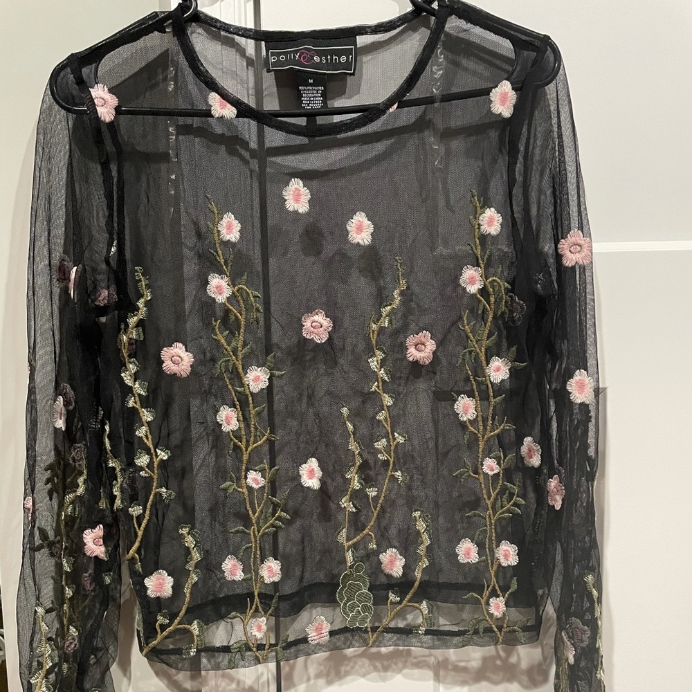 Long sleep mesh shirt